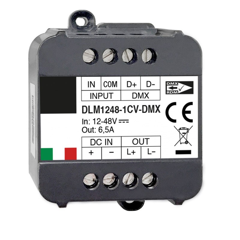 IP20 PWM DMX Dimmer 1 Ch (12-48V)